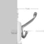 Wall Mounted Coat Rack With Triple Hooks Design, thumbnail 7 of 10