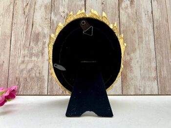 Gold Oval Wreath Nature Inspired Photo Frame Picture Holder Small, 5 of 7