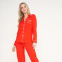 Personalised Super Soft Red Long Jersey Pyjamas, thumbnail 3 of 10