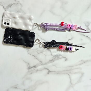 Personalised Letter Handbag Charm And Phone Strap, 10 of 12
