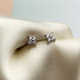 Sterling Silver Tiny Crystal Stud Earrings, thumbnail 5 of 8