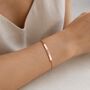 Personalised Dainty Bar Birthstone Bracelet Engrave Name, thumbnail 2 of 7