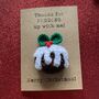 Pudding Crochet Christmas Card Handmade, thumbnail 6 of 8