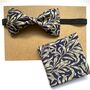 Matching Father And Son Bow Ties And Pocket Squares, thumbnail 1 of 4