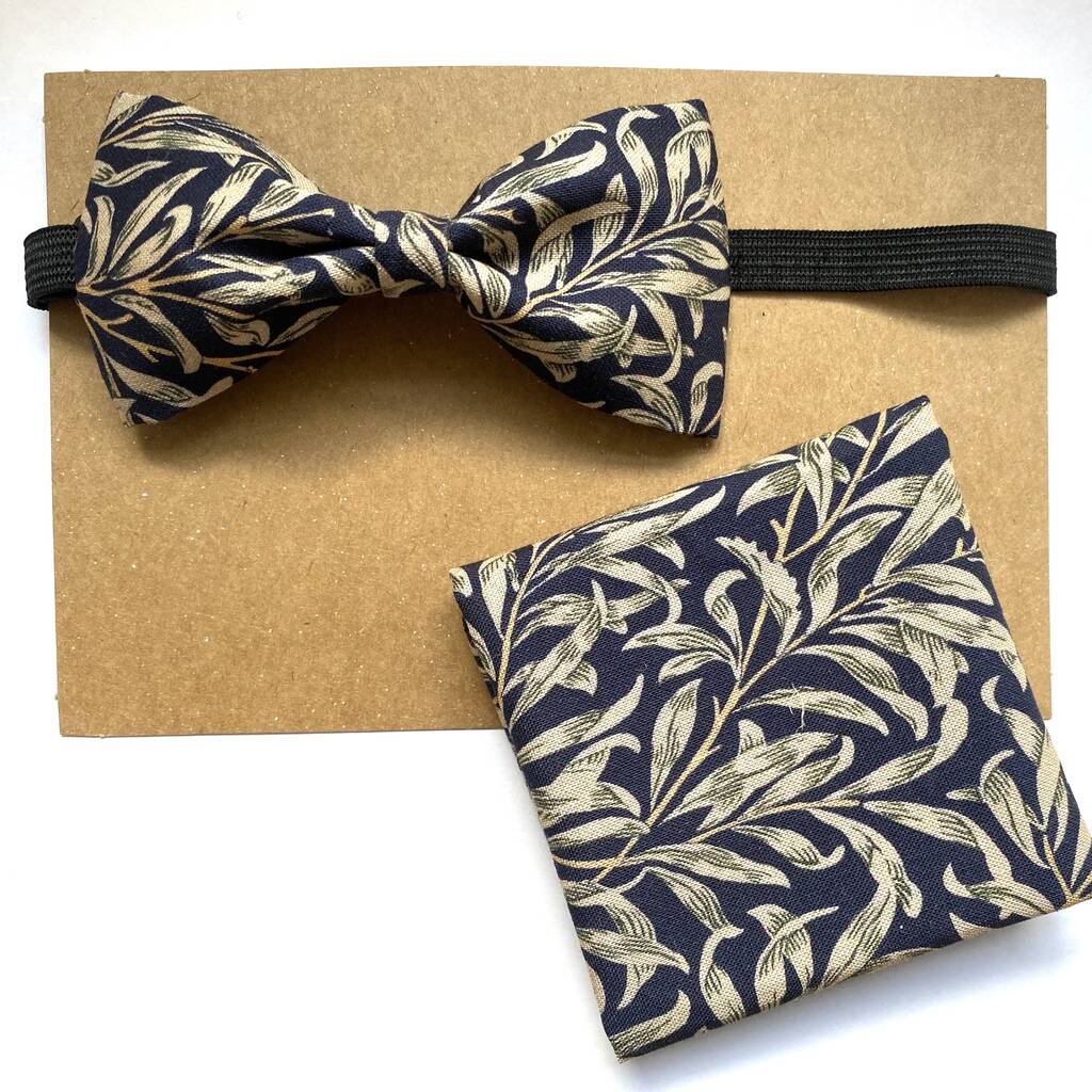 Matching Father And Son Bow Ties And Pocket Squares, 1 of 4