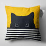 Cushion Cover With Hidden Black Cat On The Yellow, thumbnail 5 of 7