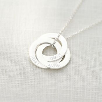 Sterling Silver Russian Ring Personalised Necklace, 3 of 10