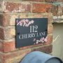 Personalised Cherry Blossom Slate House Number Sign, thumbnail 2 of 3