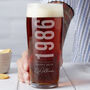 Personalised 40th Birth Year And Name Beer Glass, thumbnail 3 of 8