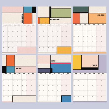 2024 Calendar | Mondrian Inspired | A4, 9 of 10