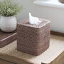 Marbury Taupe Square Rattan Tissue Box, thumbnail 2 of 4