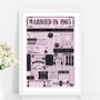 1965 Personalised 60th Diamond Wedding Anniversary Poster, thumbnail 2 of 8