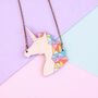 Wooden Unicorn Brooch With Rainbow Mane, thumbnail 6 of 7