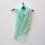 Mint Green Feather Scarf With Personalisation, thumbnail 5 of 12