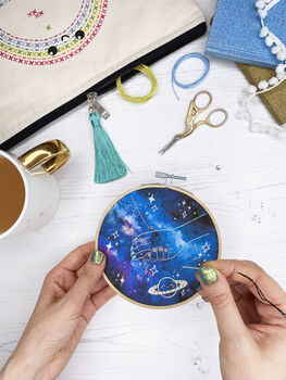 Space Hands Embroidery Kit, 7 of 11