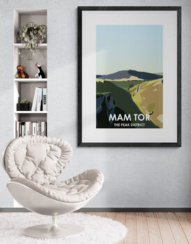 Mam Tor Peak District Landscape Art Print, 2 of 4