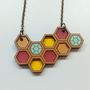 Honeycomb Geometric Necklace Small, thumbnail 1 of 5