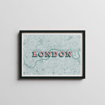 London Map Screen Print, 2 of 5