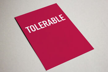 Tolerable Greetings Card, 2 of 3