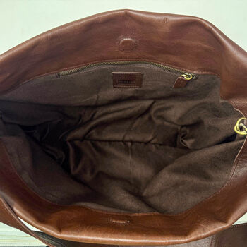 Handmade Leather Slouch Shoulder Bag, 4 of 7