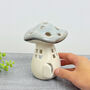 Ceramic Mushroom Lamp Toadstool Tealight Candle Holder, thumbnail 8 of 10