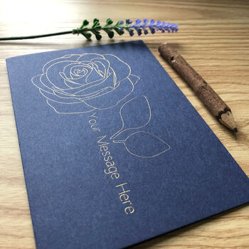 Personalised Gold Foil Rose Anniversary Card, 2 of 10