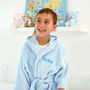 Personalised Soft Child's Dressing Gown In Blue, thumbnail 3 of 9