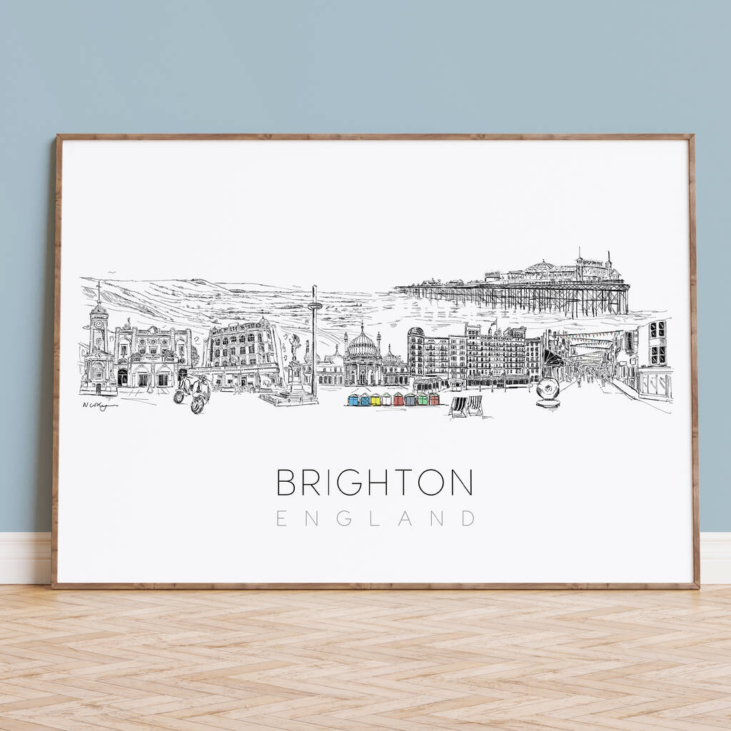 Brighton City Skyline Fine Art Print, 1 of 3