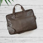 Personalised Leather Classic Holdall In Brown Or Black, thumbnail 2 of 12