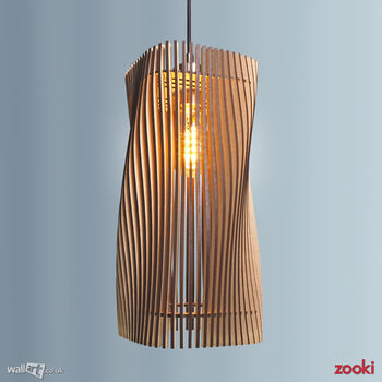 Zooki 28 'Cybele' Wooden Pendant Light, 4 of 9
