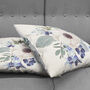 White Anemone Floral Cushion Cover With White And Blue, thumbnail 4 of 7