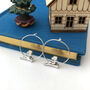 Sterling Silver Reindeer Hoop Earrings, thumbnail 7 of 12