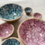 Pink Blossom Small Mango Wood Bowl, thumbnail 5 of 5