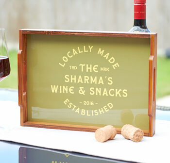 Personalised Wooden Family Drinks Tray, 5 of 6