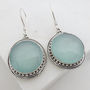 Large Faceted Chalcedony Earrings, thumbnail 2 of 5