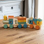 Personalised All Aboard Wooden Train Set Gift For Children, thumbnail 3 of 4