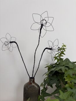 Three Handmade Wire Daffodils, 7 of 9
