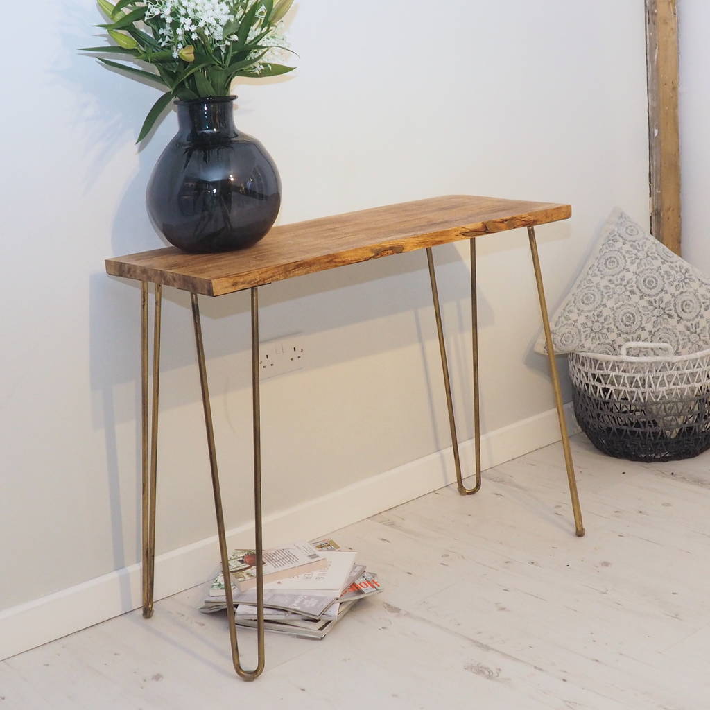 Accent Wooden Console Table With Hairpin Legs By Za Za Homes