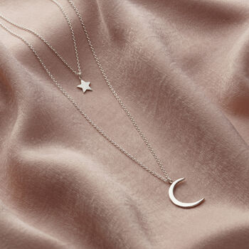Moon And Star Personalised Layered Necklace Set, 3 of 12
