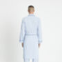 Sky Blue Unisex Relaxed Fit 100% Cotton Oxford Bathrobe, thumbnail 3 of 6
