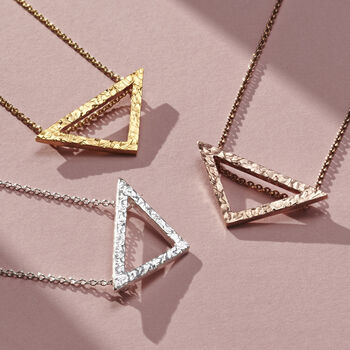 Textured Triangle Necklace, 7 of 9