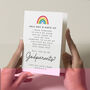 Will You Be My Godparents Rainbow Card, thumbnail 1 of 3