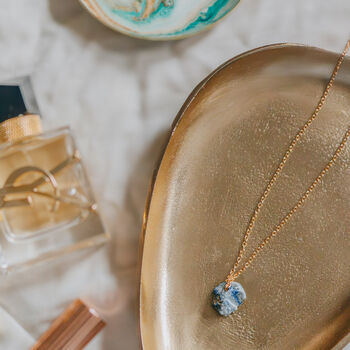 Lapis Lazuli Raw Crystal Pendant Necklace, 2 of 5