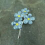 Forget Me Not Blue Flower Brooch, thumbnail 4 of 6