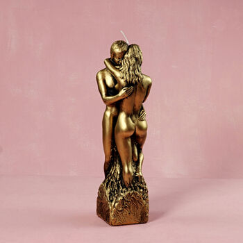 G Decor Amore Lovers Embrace Romantic Bronze 3D Candle, 3 of 4