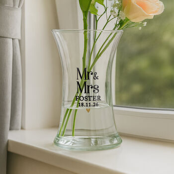 Personalised Waist Vase For Couple Wedding, 3 of 5