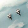 Sterling Silver Hot Air Balloon Stud Earrings, thumbnail 1 of 4