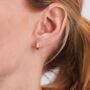 Gold Plated Sterling Silver Hexagon Hoop Earrings, thumbnail 1 of 5