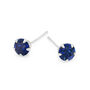 Sterling Silver September Birthstone Micro Stud Earrings – 3mm, thumbnail 3 of 4