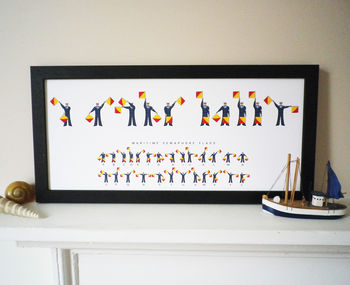 I Or We Love Daddy Semaphore Flags Print, 2 of 3